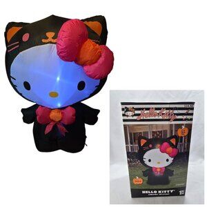 HELLO KITTY SANRIO HALLOWEEN AIR BLOWN INFLATABLE 4.2FT GEMMY 2023- USED